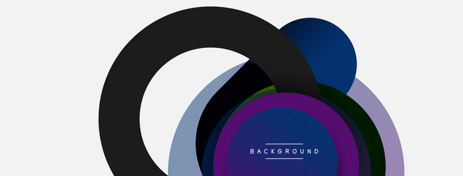 Circle and round shapes abstract background vector