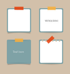 Collection of note papers ready for your message vector