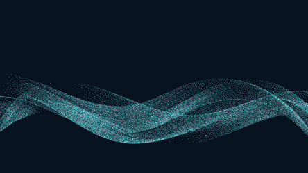 digital dynamic particle wave abstract flow vector image