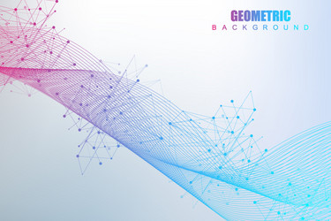 geometric abstract background with connected line vector image