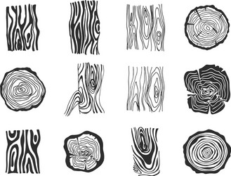 hand drawn sketch of abstract wood texture vector