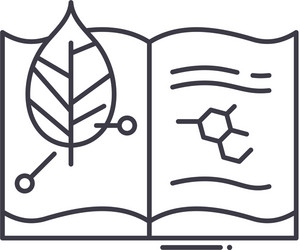 lab notebook icon linear isolated vector image