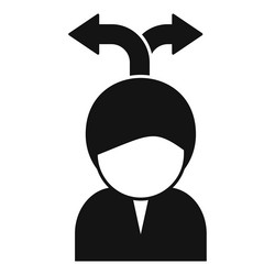 plan solution thinking icon simple problem vector image