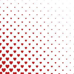 red and white heart pattern background vector image