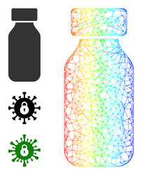 spectrum gradient hatched mesh vial icon vector image