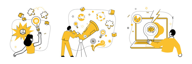 structured thinking innovation transforms vector image