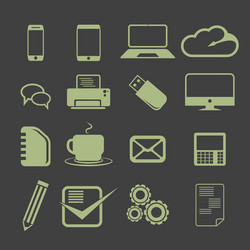 universal outline icons for web and mobile vector image