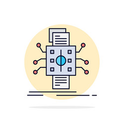 analysis data datum processing reporting flat vector image