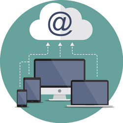 internet upload vector image
