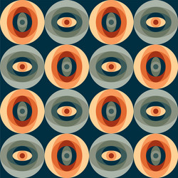 Retro Geometric Circles Pattern vector image
