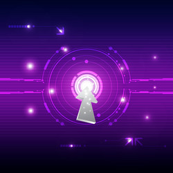 cursor click modern button vector image