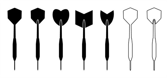 dart arrows for board game dartboard vector image