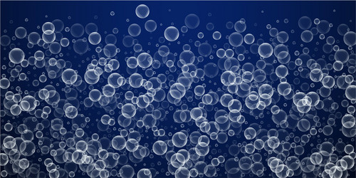 Random soap bubbles abstract background blowing b vector