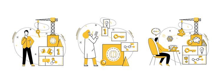 structured thinking innovation transforms vector image