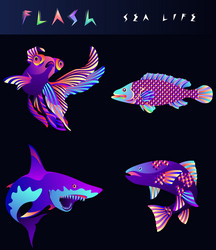 Abstract fish vector