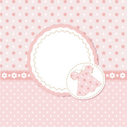 Baby girl shower with dress vector