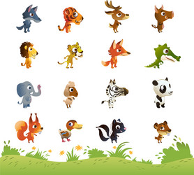 Cartoon Animal Collection Vector Image
