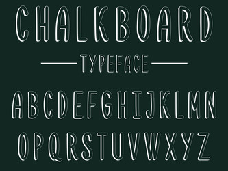chalkboard typeface modern font written vector image
