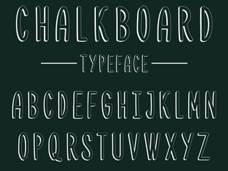 Chalkboard typeface modern font written vector