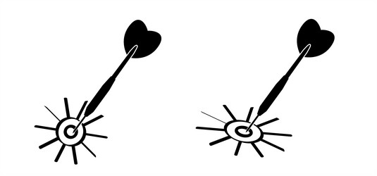 dart arrows for board game dartboard vector image
