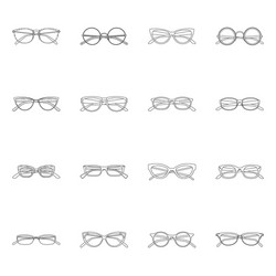 Isolated object of glasses and frame symbol vector