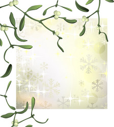 Luxury christmas background with mistletoe vector