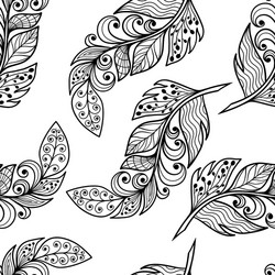 seamless pattern with abstract zenart style vector image