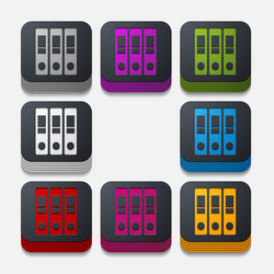 Square button folder vector