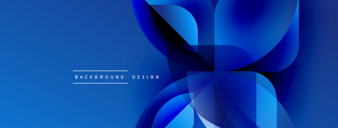 abstract blue design features overlapping rounded vector image