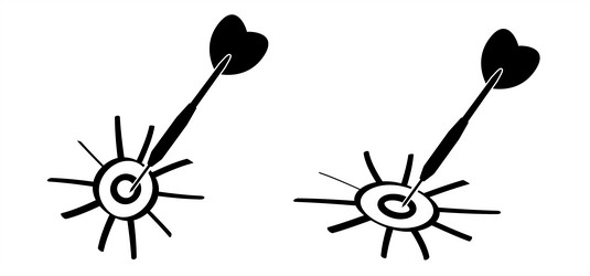 dart arrows for board game dartboard vector image