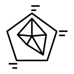 data diagram icon in thin line style graphic vector image