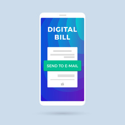 Digital bill flat concept icon payment vector