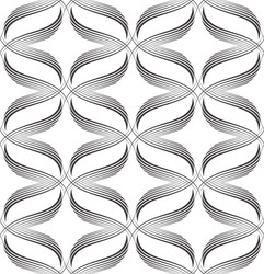 Seamless pattern lines drawn a black vector