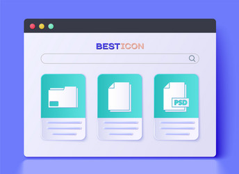 set document folder and psd file vector image