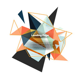 Triangular design abstract background landing vector