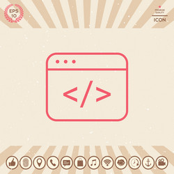 code editor icon vector image