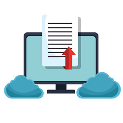 computer desktop display isolated icon vector image