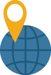 map location icon simple element from travel vector image