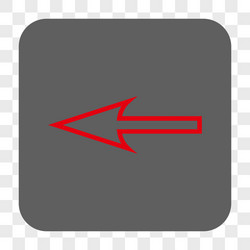 Sharp arrow left rounded square button vector