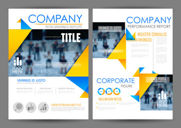 Annual report and presentation template design vector