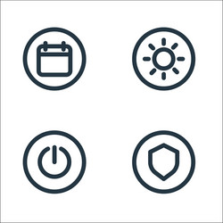 Basic ui line icons linear set quality vector