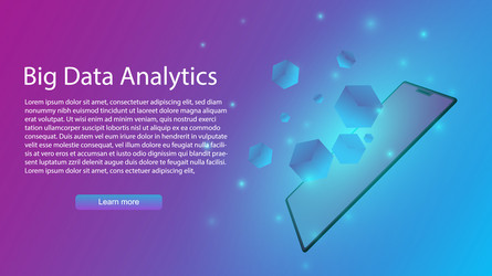big data analytics infographicai or artificial vector image