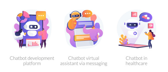 Chatbot & Virtual Assistant Concepts vector image