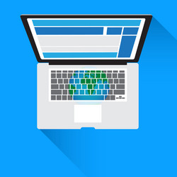 concept technology notebook computer social vector image