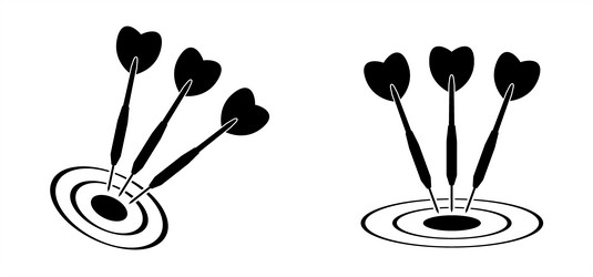 dart arrows for board game dartboard vector image