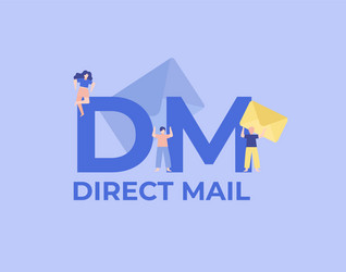 dm direct mail digital graphic vector