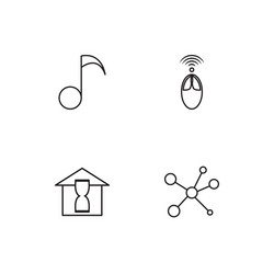 electrical devices linear icons set simple vector image