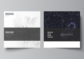 minimal layout of two square format vector image
