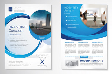 Template design for brochure annualreport vector