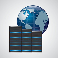web hosting icon technology design vector image
